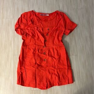 Urban Renewal Bright Orange Romper